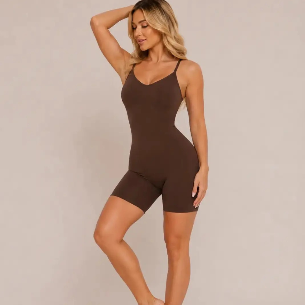 Body gainant femme marron