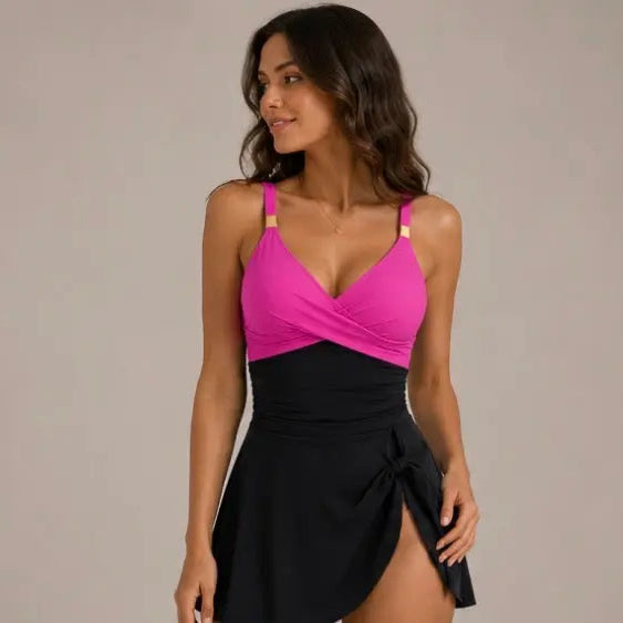 Maillot de bain gainant rose
