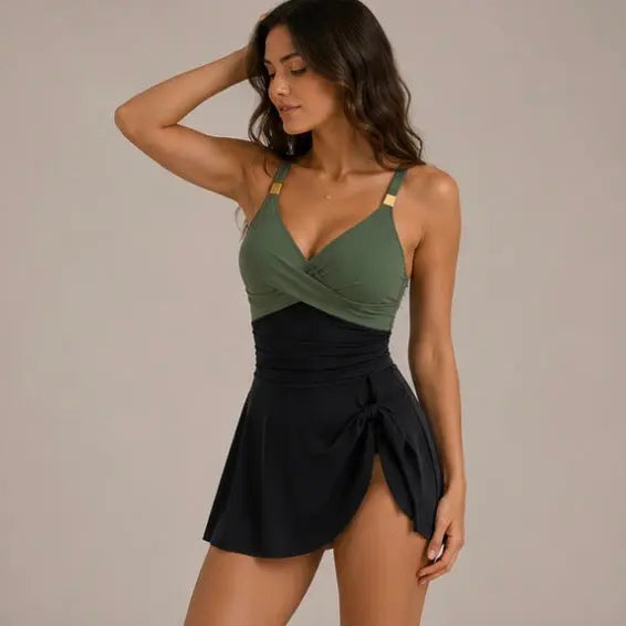 Maillot de bain gainant kaki