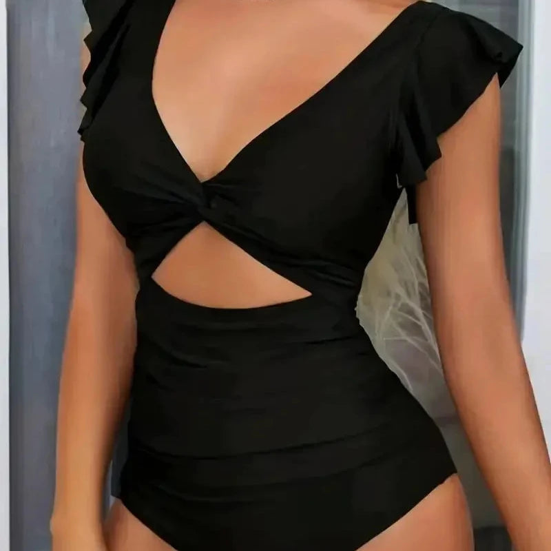 Maillot de bain gainant col v