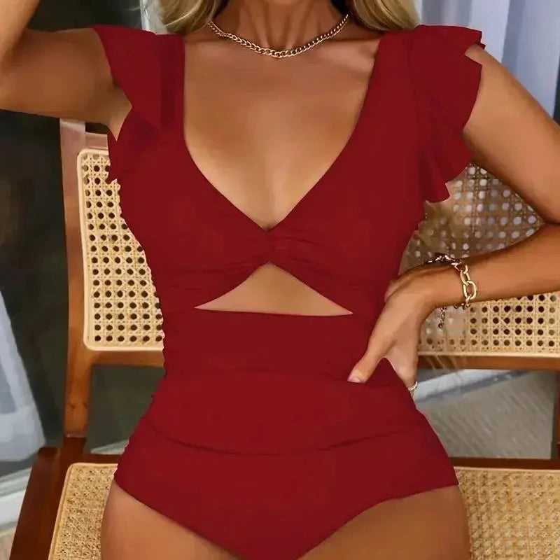 Maillot de bain gainant rouge